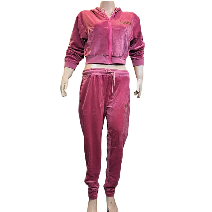 Women velvet/velour tracksuit custom design your own tracksuit women tie die velvet tracksuit wholesale sets