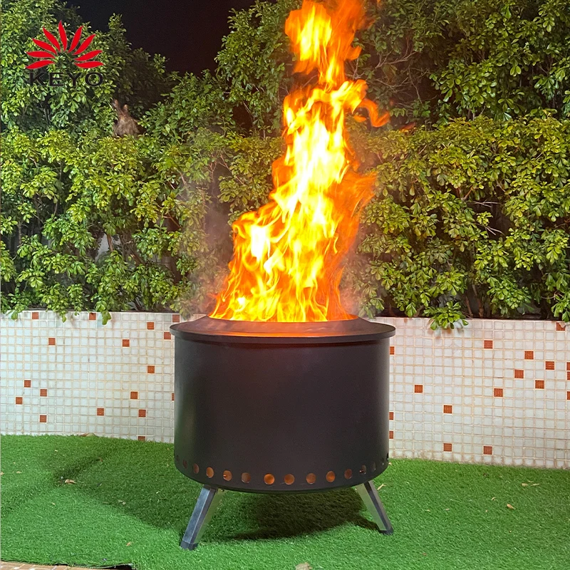 22 Inch fire Pit Stove Wood Fired Burning Foldable Portable Smokeless Fire Pits