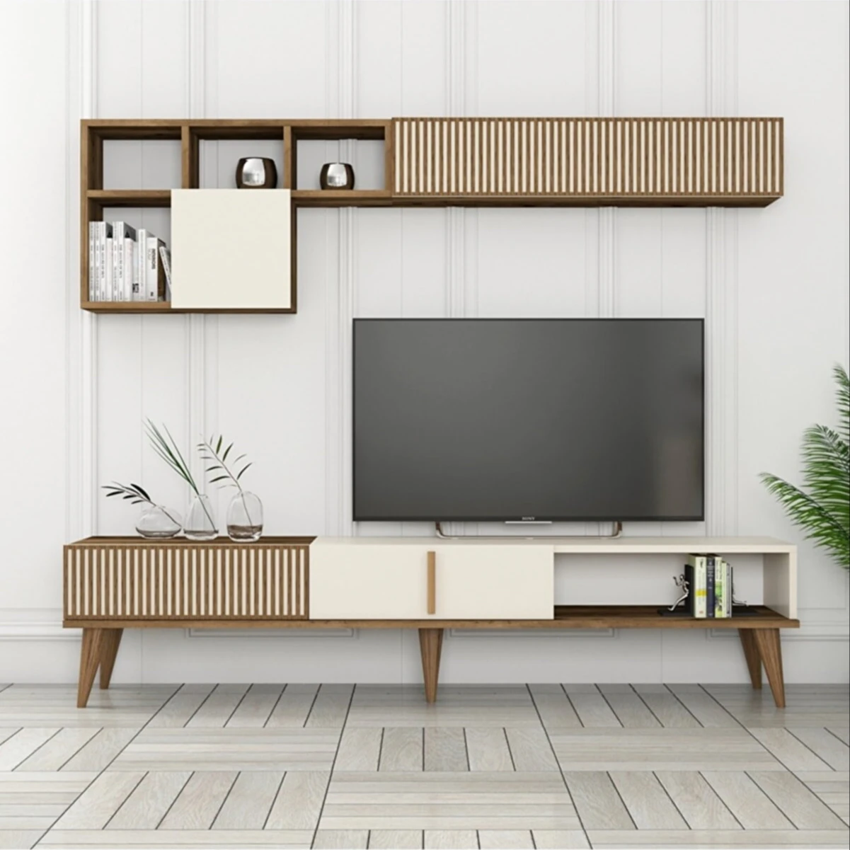 Modern European design Tv Stand Living Room Furniture Wood TV Cabinet Living Furniture Modern Tv Stands from Turkey