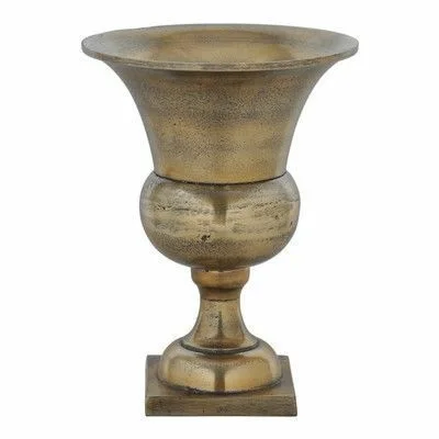 Premium Quality Brass Vases Heavy Goblet Design Outdoor Vase Large Flower Pot Flower Sets Home Office Interior Decorations Bulk