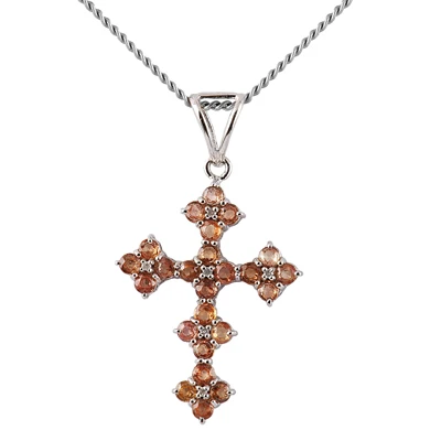 Latest collection design pure gold plated 925 sterling silver zircon white cross pendant manufacturer at wholesale price