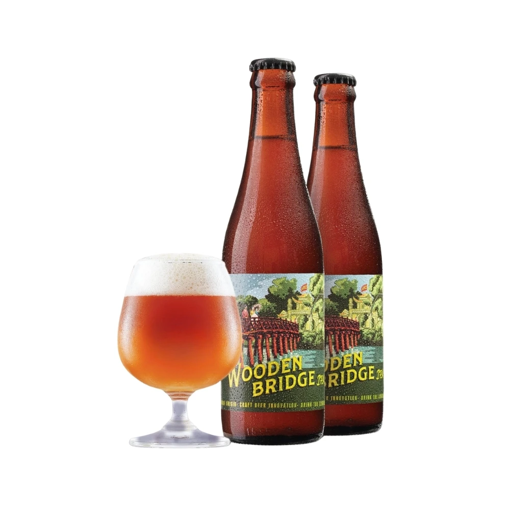 Craft Beer Ipa Wooden Bridge Fast Delivery Unique Hop Aroma Glass Bottle Ready To Drink Vietnam Manufacturer