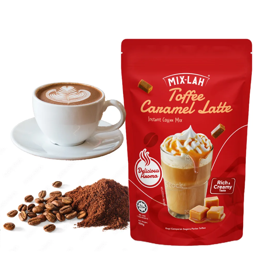 Instant Coffee Beverage Mix Toffee Caramel Coffee Mix Powder Halal Certified for Hot coffee 500gm