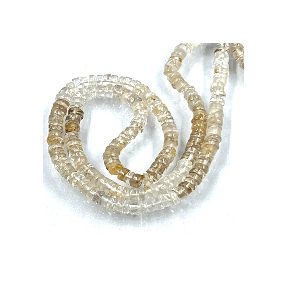 High Quality Natural Imperial Topaz Stone Beads 5-6mm Smooth Heishi Tier Shape 17 Inches Strand for Jewelry Making