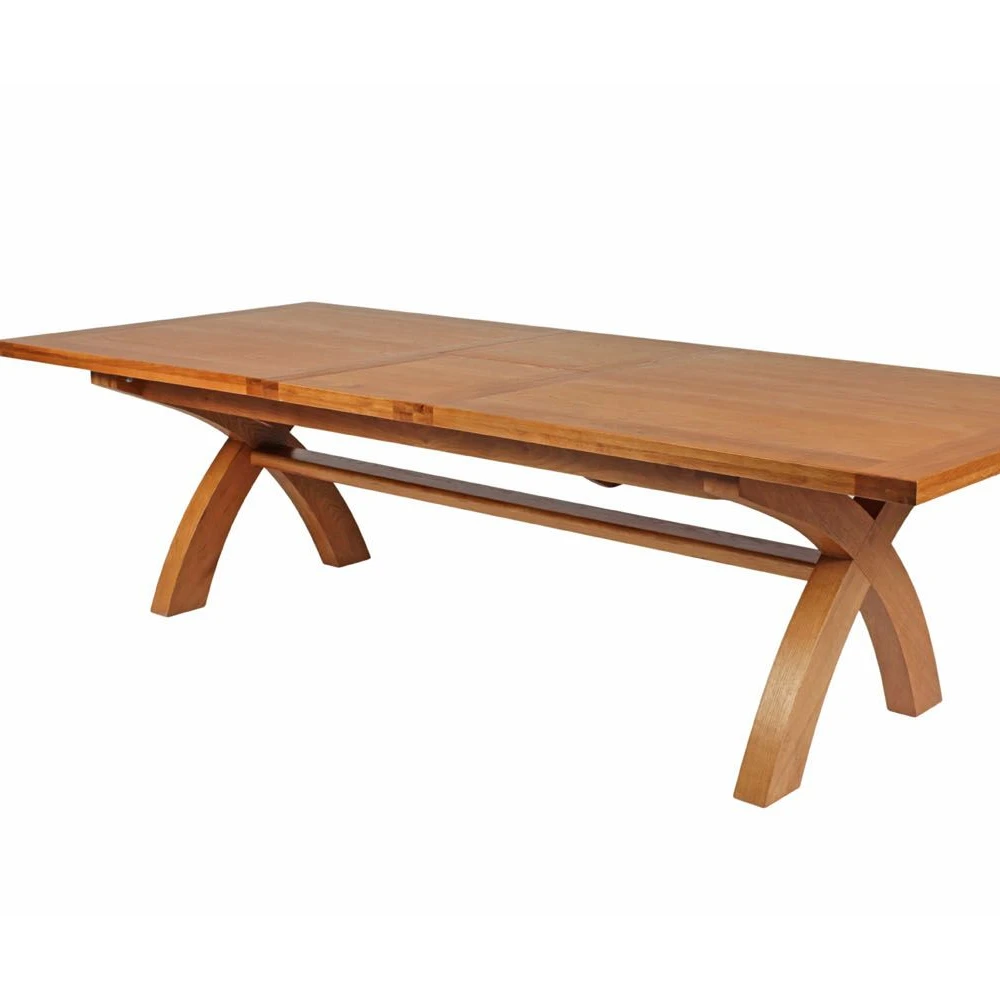OAK BUTTERFLY EXTENDING DINING TABLE
