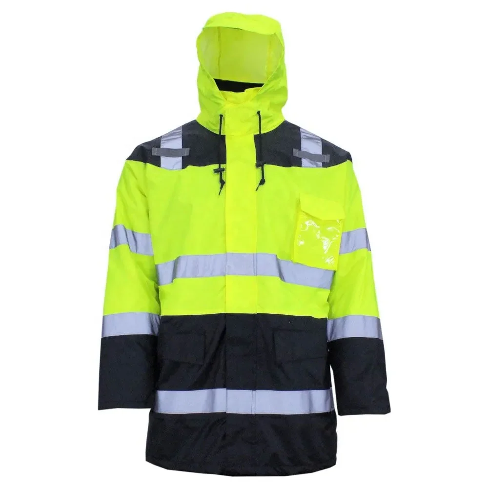 Winter Safety wear garment reflective running workwear fluorescent jacket