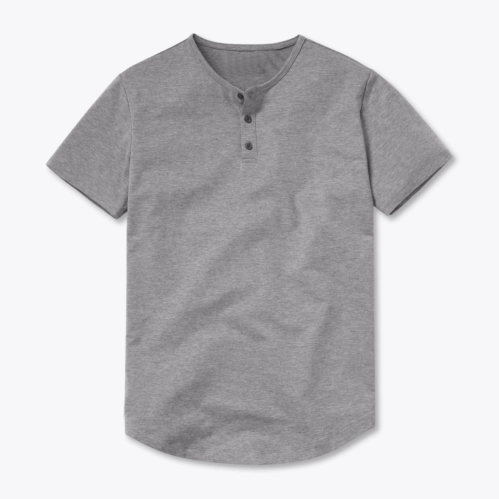 Customizable Wholesale Casual Slim Fit Henley Shirt Short Sleeve Muscle Wear Mens Gym T Shirt
