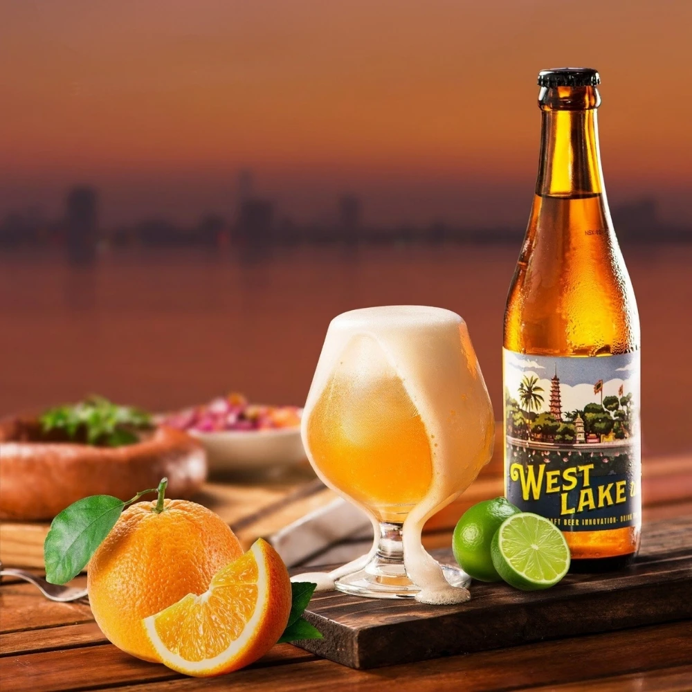 Craft Beer West Lake Wheat Fast Delivery Best Chilled Glass Bottle Ready To Drink From Vietnam Manufacturer
