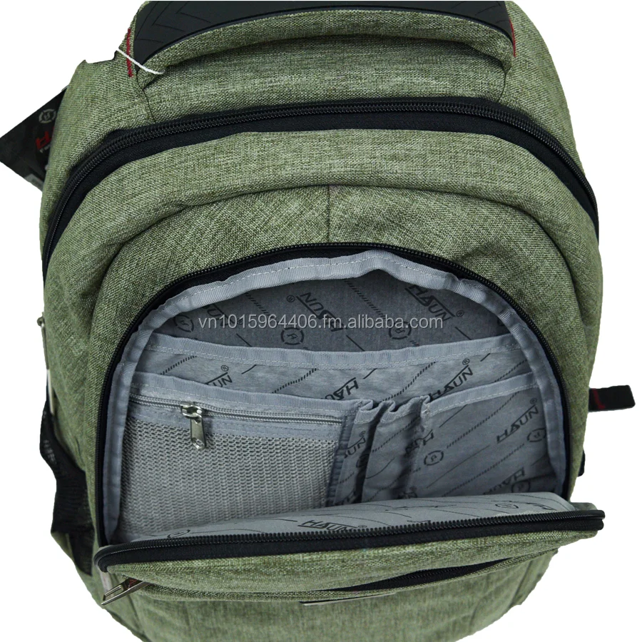 Best Sell Ultra-light HASUN Resin Fasion Mesh Polyester Zipper business Backpack Travel Bag Fits up to 17 Inch Mac