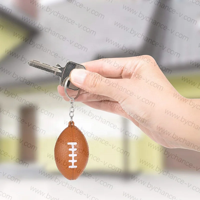 cheap gift for football lovers kids prize American football trendy keychain for Party Goody Bag Present Fillers
