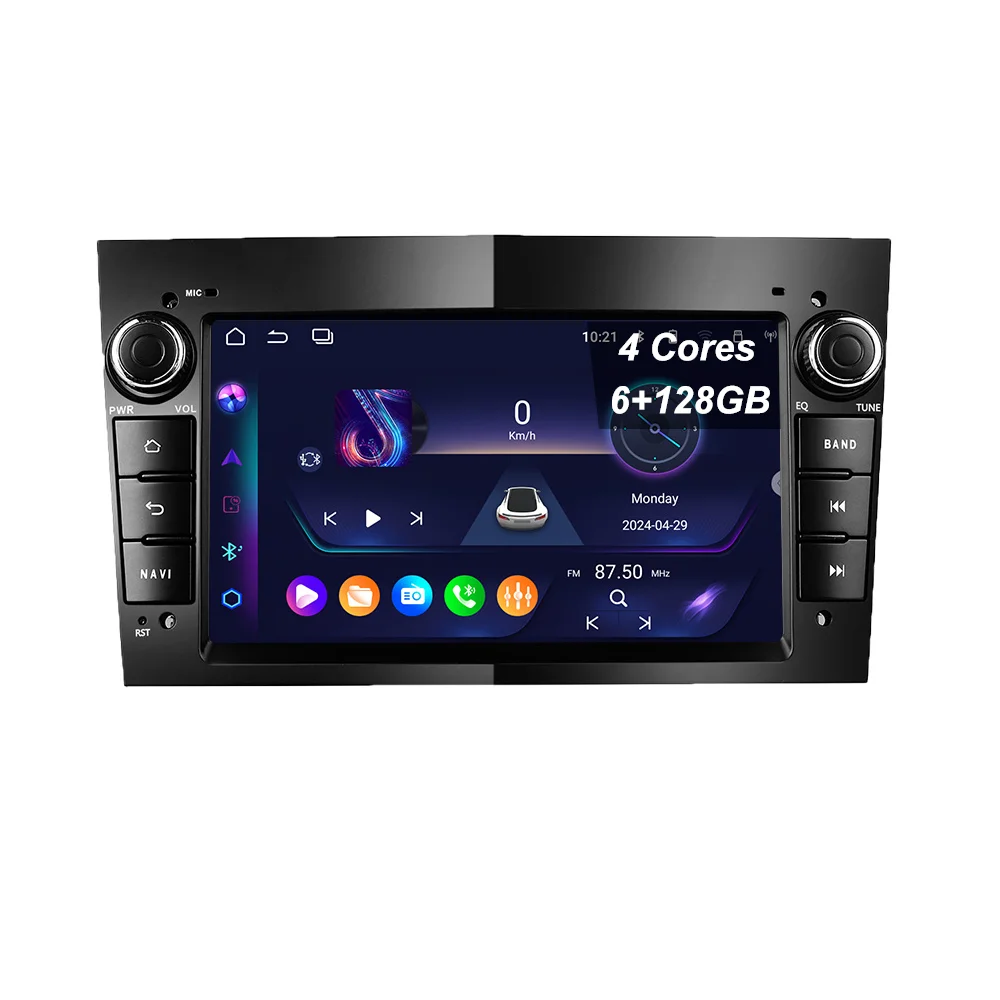 Автомагнитола 7 дюймов, Android 13, 4 ядра (6 + 128 ГБ)