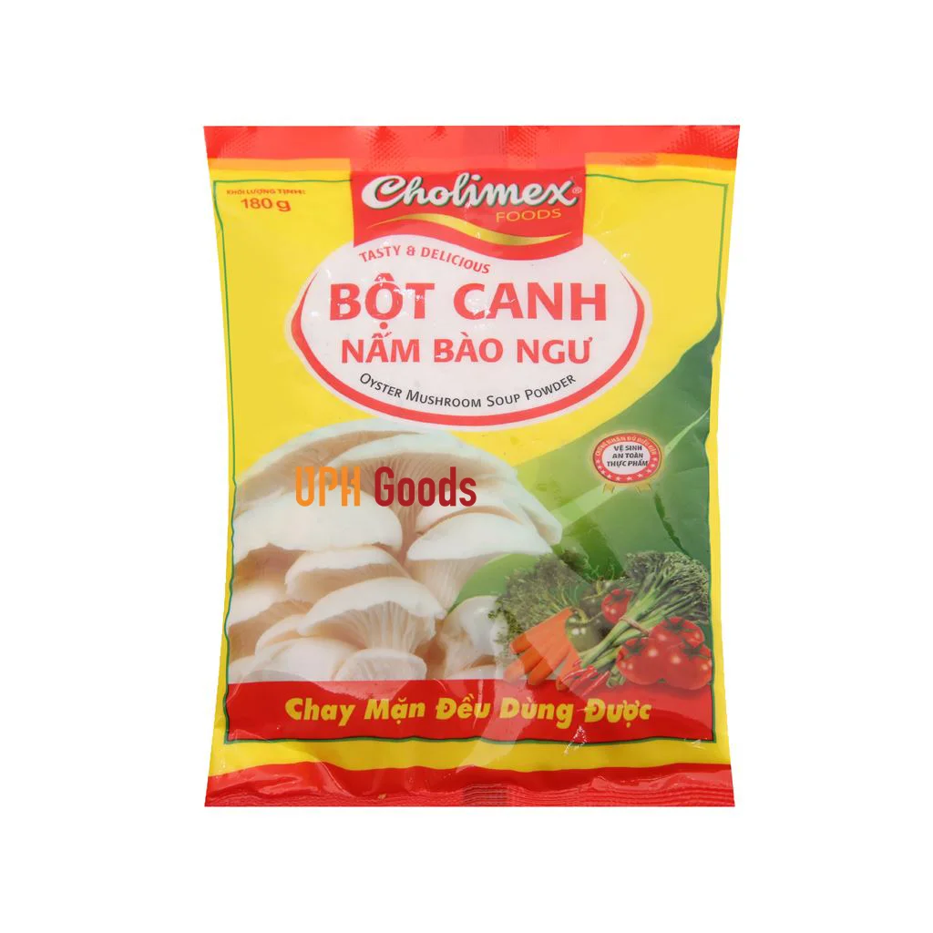 Cholimex Premium 180g Oyster Mushroom Soup Powder Instant Herbs Spices for Cooking Dipping Salt Primary for Everyday Meals