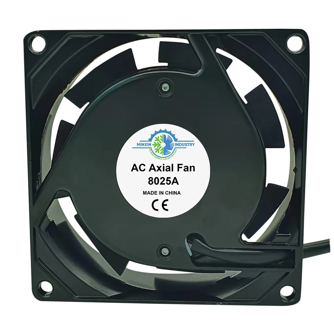 80mm 220V Quiet Electric Axial Fan 80*80*25mm 110V Cooling AC Fan for Display Kiosks Aquarium Chicken Coops Industrial Machinery