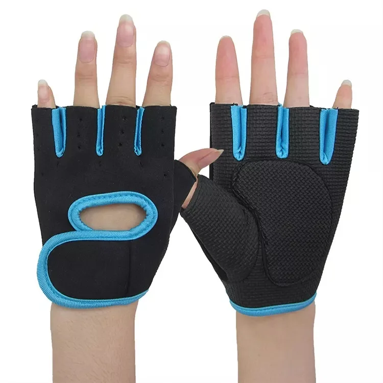 Gym Sports Gloves Kids Sports Gloves Fitness Gloves Bags Black Red Blue Logo Band Item Packing Rubber Color Wrist Size