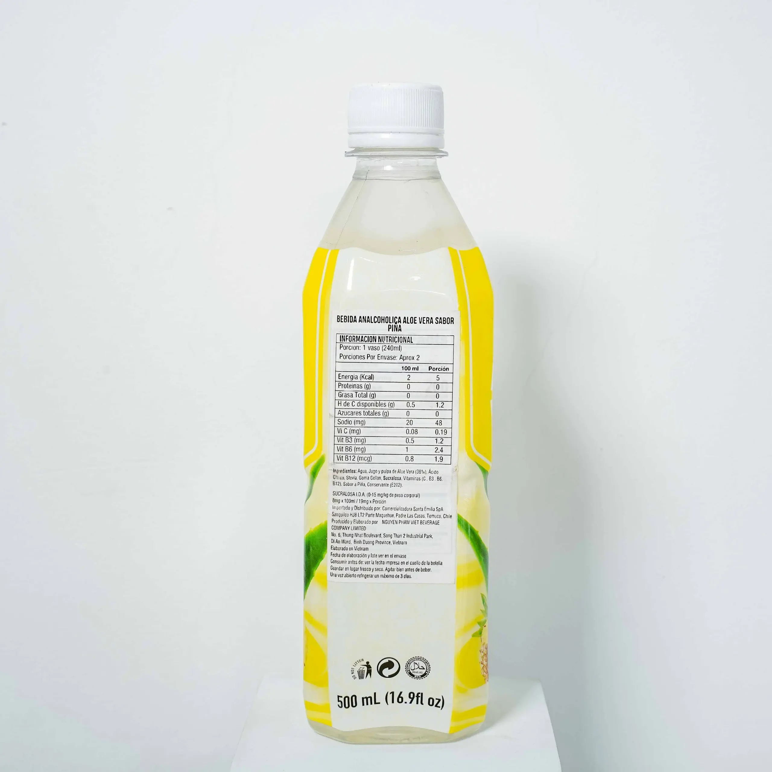 500ml Hot Selling Aloe Vera Pineapple Flavor Ready To Ship Made in Vietnam Factory (OEM, ODM)Product