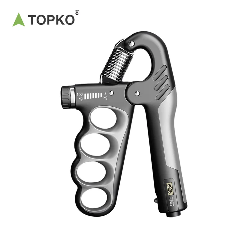 TOPKO High Quality Strengthener Hand Finger Exerciser with Counter Gripper Multi-functional Counting Grip Strength Device