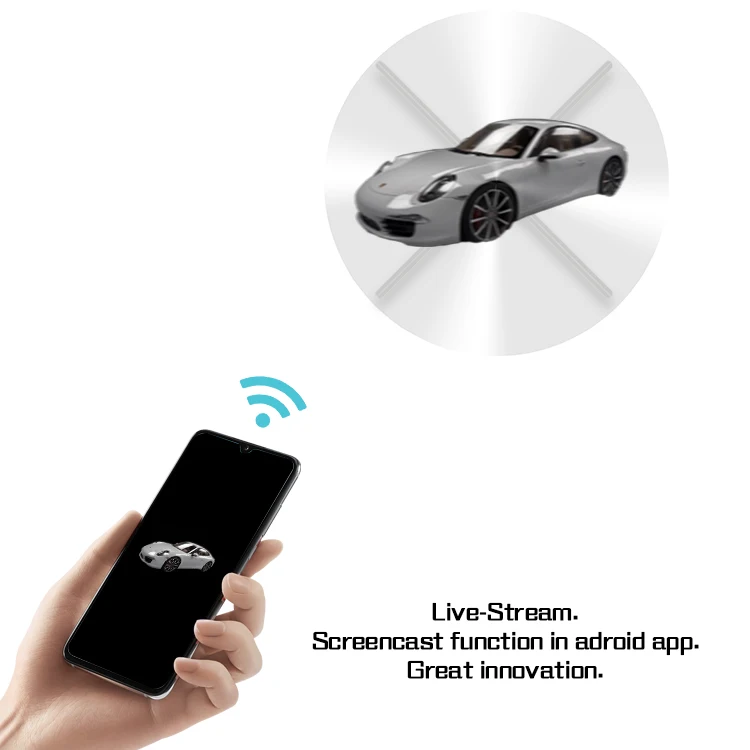 Giwox Popular 3d Hologram Fan 65cm High Resolution High Brightness 3D Led Fan for Advertising