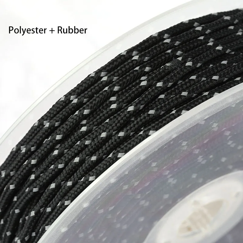 Reflective Fabrics Polyester Shoelaces No Tie Shoe Fashionable 3mm 7mm  Diameter Custom rope