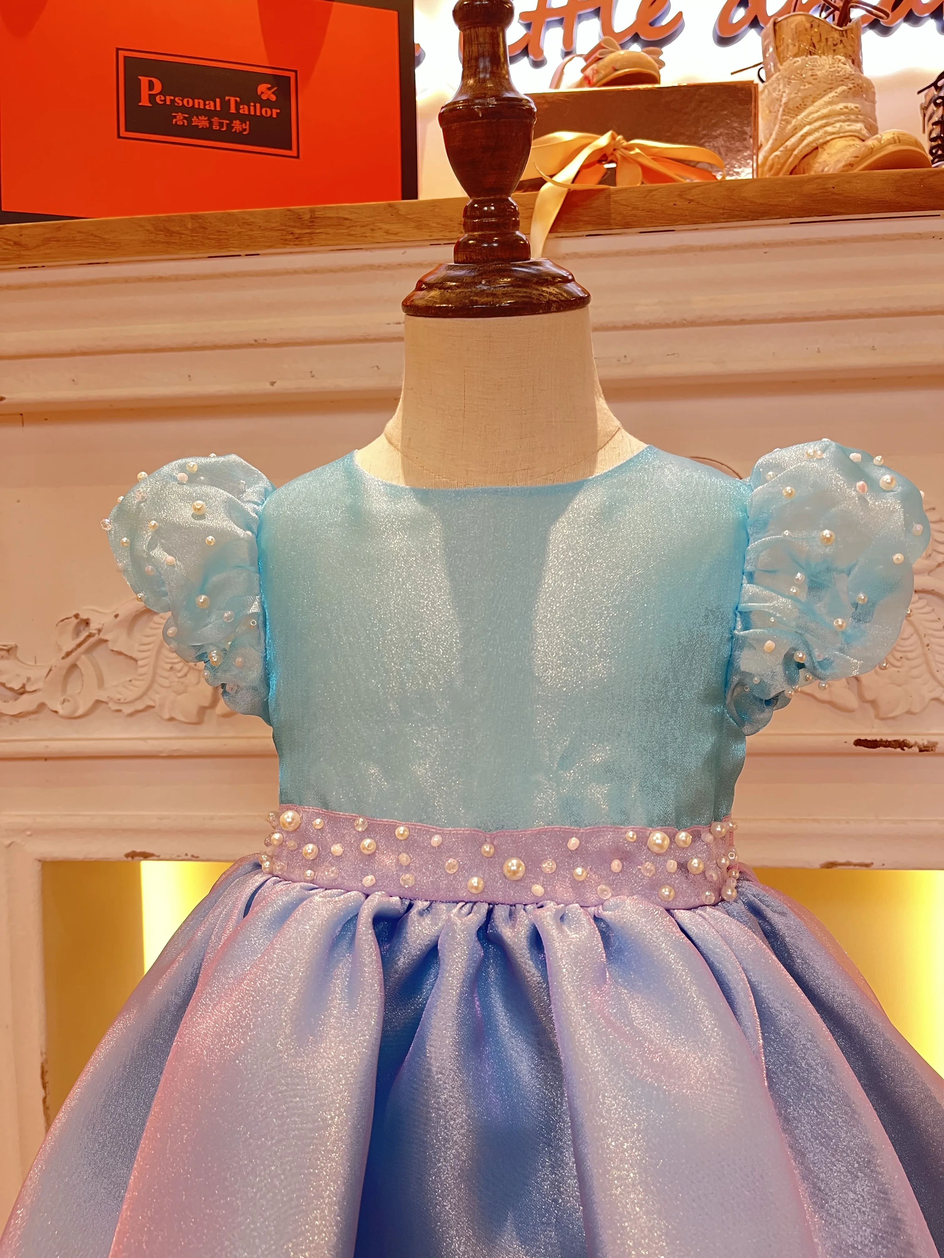 Little Girls Birthday Halloween Ruffle Sleeve Kids Summer Princess Dress baby dress 2-6 years baby Girls Mermaid party dress