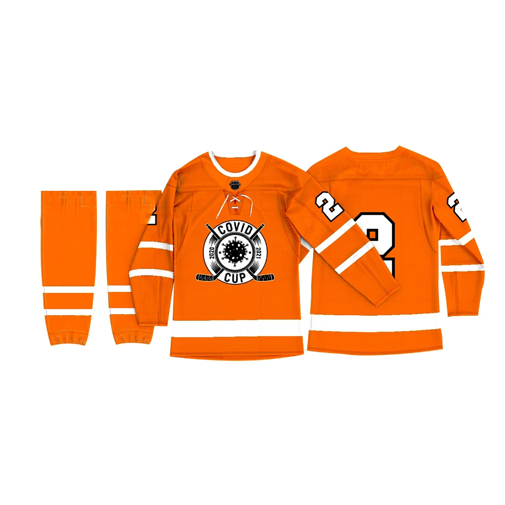 OEM Wholesale custom hockey jersey V neck long sleeve custom labels and logos ice hockey shirts with digital printing