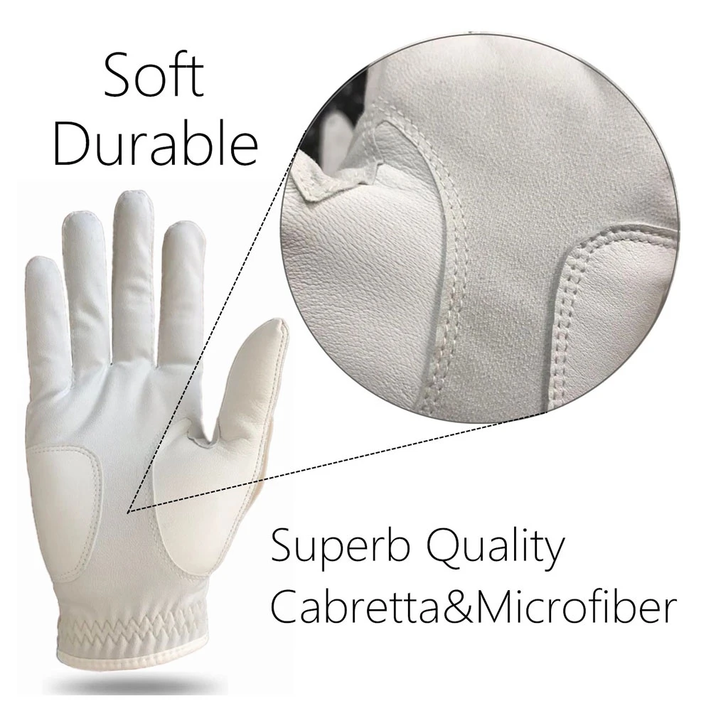 2024 Custom Logo golf gloves  high quality Leather Anti Slip Soft Breathable Golf Gloves Men Premium Light Weight Golf Gloves