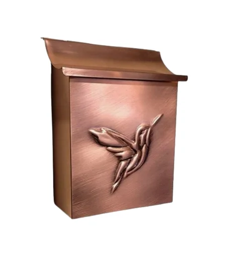 Rose Gold Finished Locking Drop Box House Door Mail Keys Cash and Checks Mount Mailbox for Rent Payments Outdoor Decor