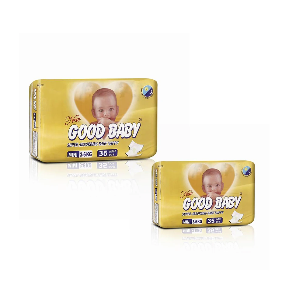 Hot Selling Good Baby Super Absorbing Baby Nappy Mini 3 to 6 kg  35 Nappies at Lowest Price Good Baby Diapers