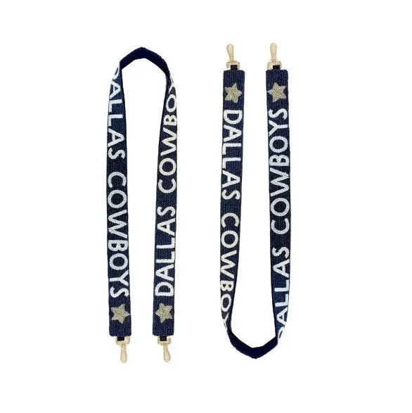 Show Your Team Spirit In Style with Hand Beaded Belt Cowboys Gameday Purse Straps Elegant Beaded Purse Straps from India