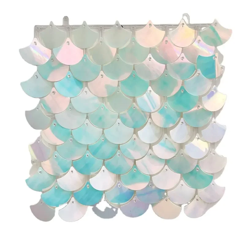 Sequin Backdrop Fish Scales Mermaid Backdrop Wall Decoration Shimmer Wall for Anniversary