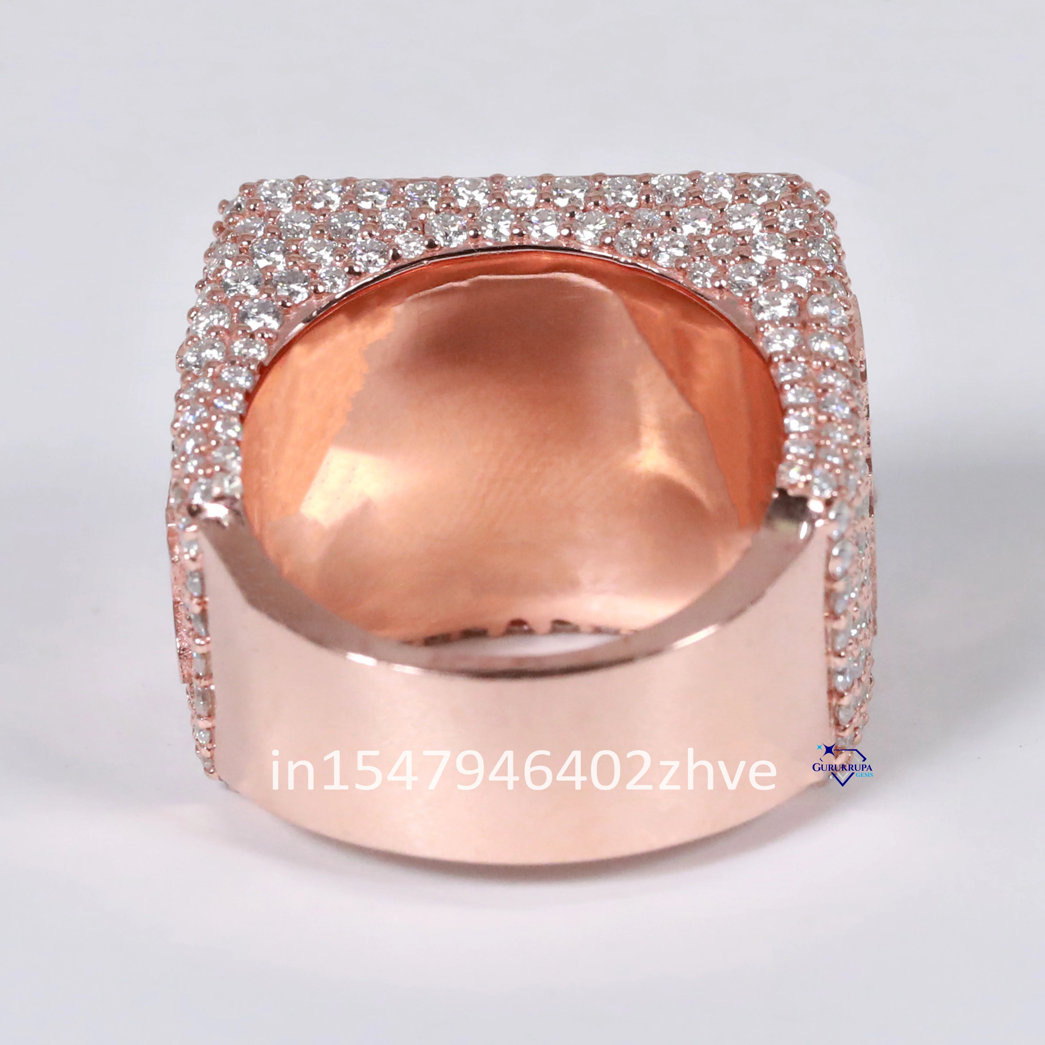 Dazzling Custom 925 Sterling Silver Moissanite Round And Baguette Cut Diamond Ring In VVS Clarity Best Jewelry For Rapper