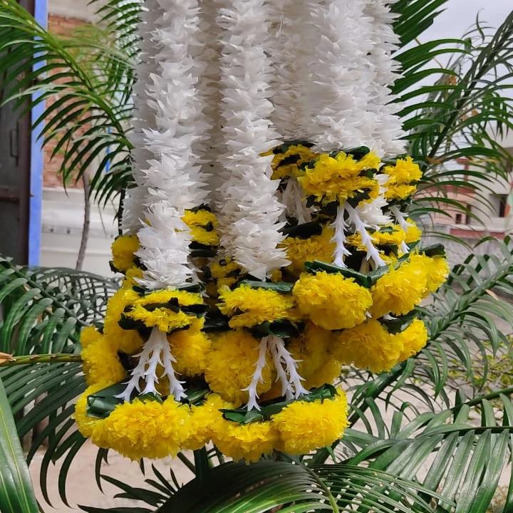 Индийские цветы Mogra календалы подвесные жасминовые гирлянды настенные украшения цветочные новые подарки для дома