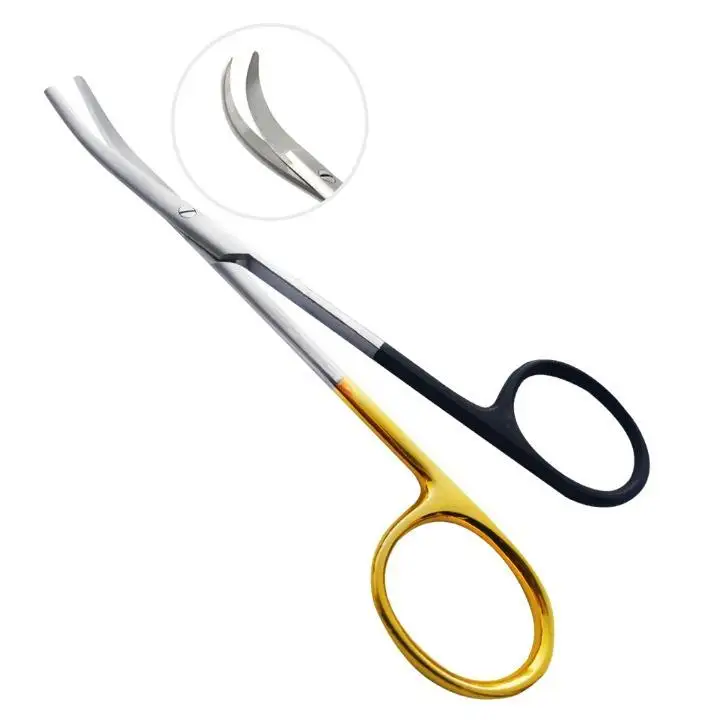 Fomon Nasal Stainless Steel Super Cut Black Handle Scissors/Rhinoplasty/Plastic Surgery Scissors