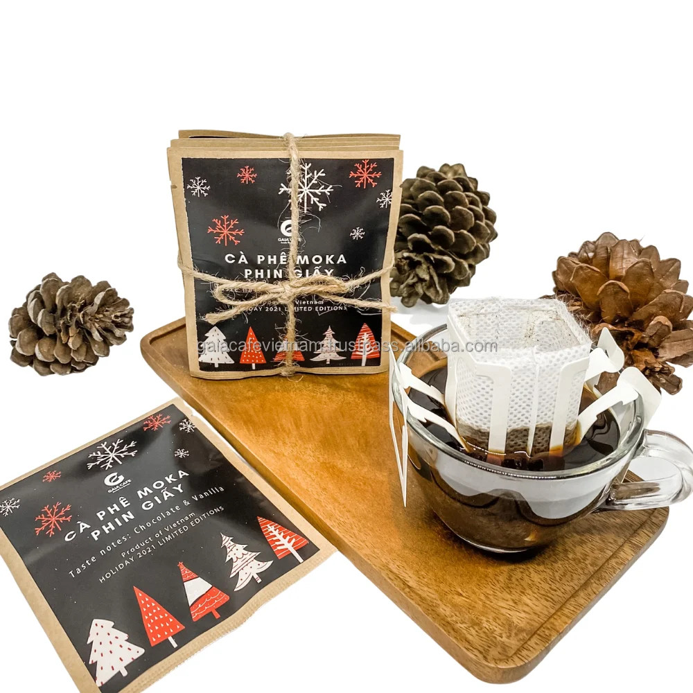 Ground Coffee Drip Bag Ready to Brew Pour Over Slow Drip Coffee Paper Filters with Hanging Ears  Premium Quality Coffee Beans