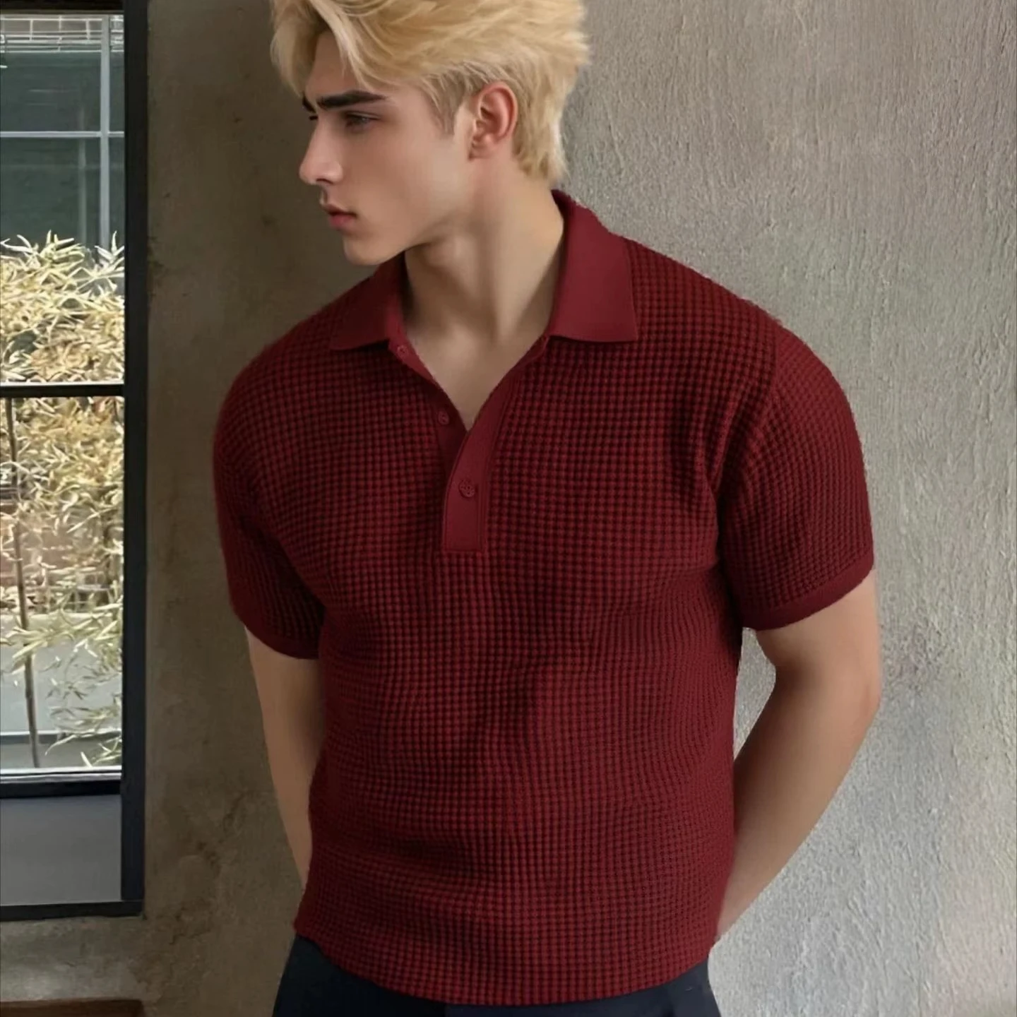 Мужская футболка-поло с коротким рукавом