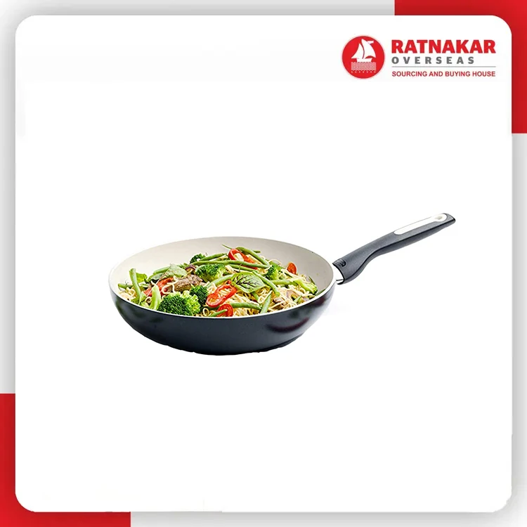 Cast Iron Frying Pan Professional Design Induction Base Hard Anodized Cooking Non Stick Pan With Lid For Sale