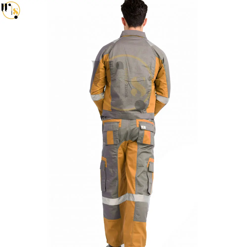 Wholesale Work Wear Uniform For Construction Industry Anti-Static Anti-flame Safety Uniform For Working Overall Safety Workers