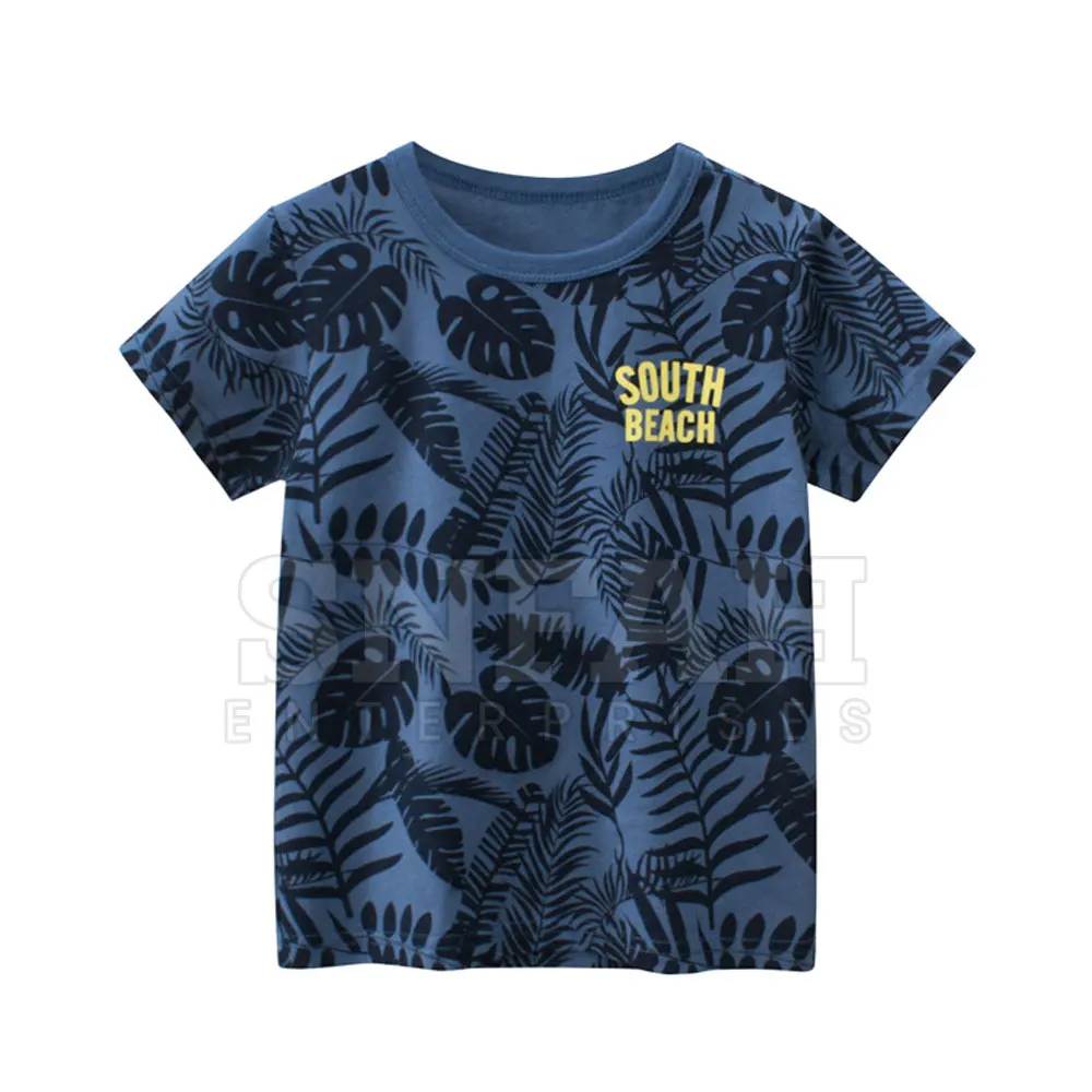 High Quality Wholesale Summer Kid Clothes 100% Cotton Short Sleeve Baby Boys T Shirt
