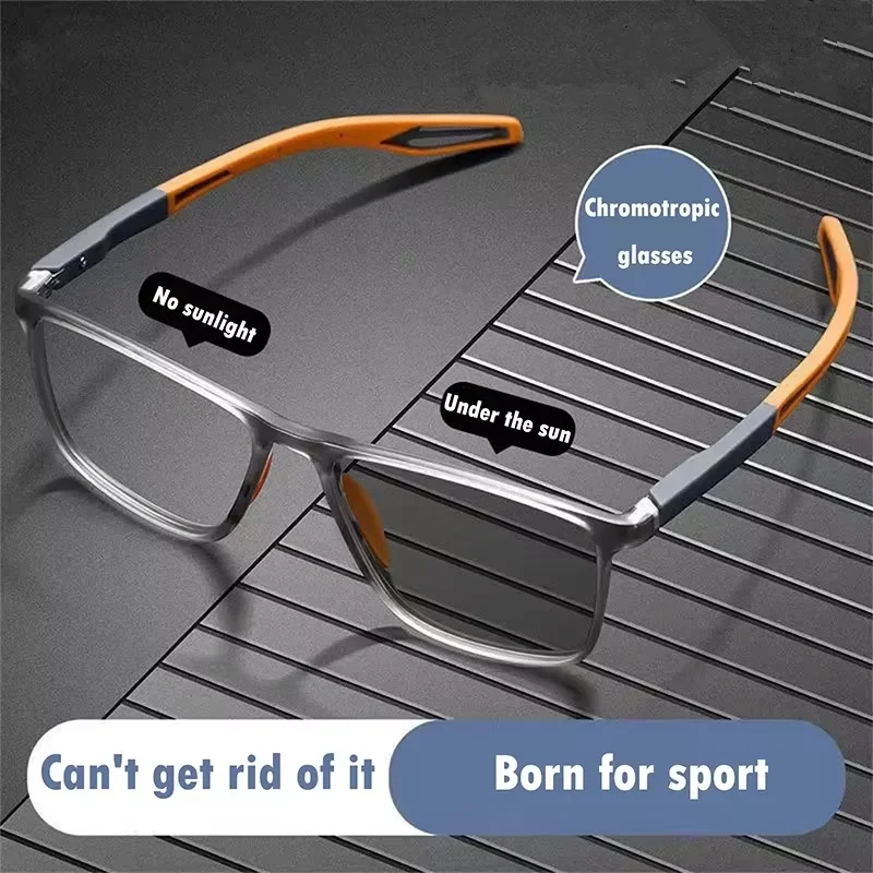 Wholesale Ultralight Spring Hinges Anti Blue Light Eyeglasses UV400 Sports Photochromic Glasses For Unisex