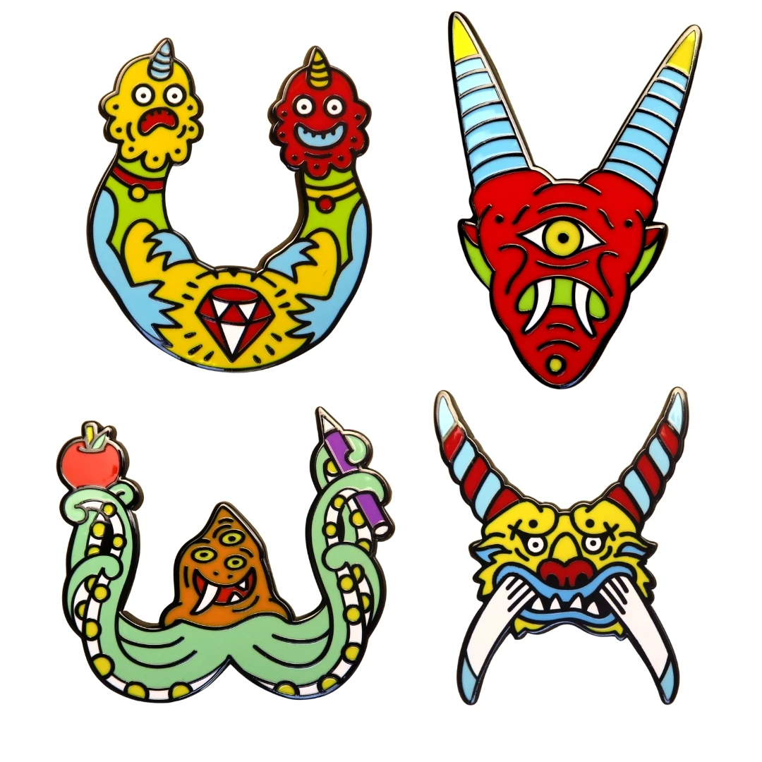 Metal Badge Custom Hard Enamel Letter Brooch Pin Alphabet