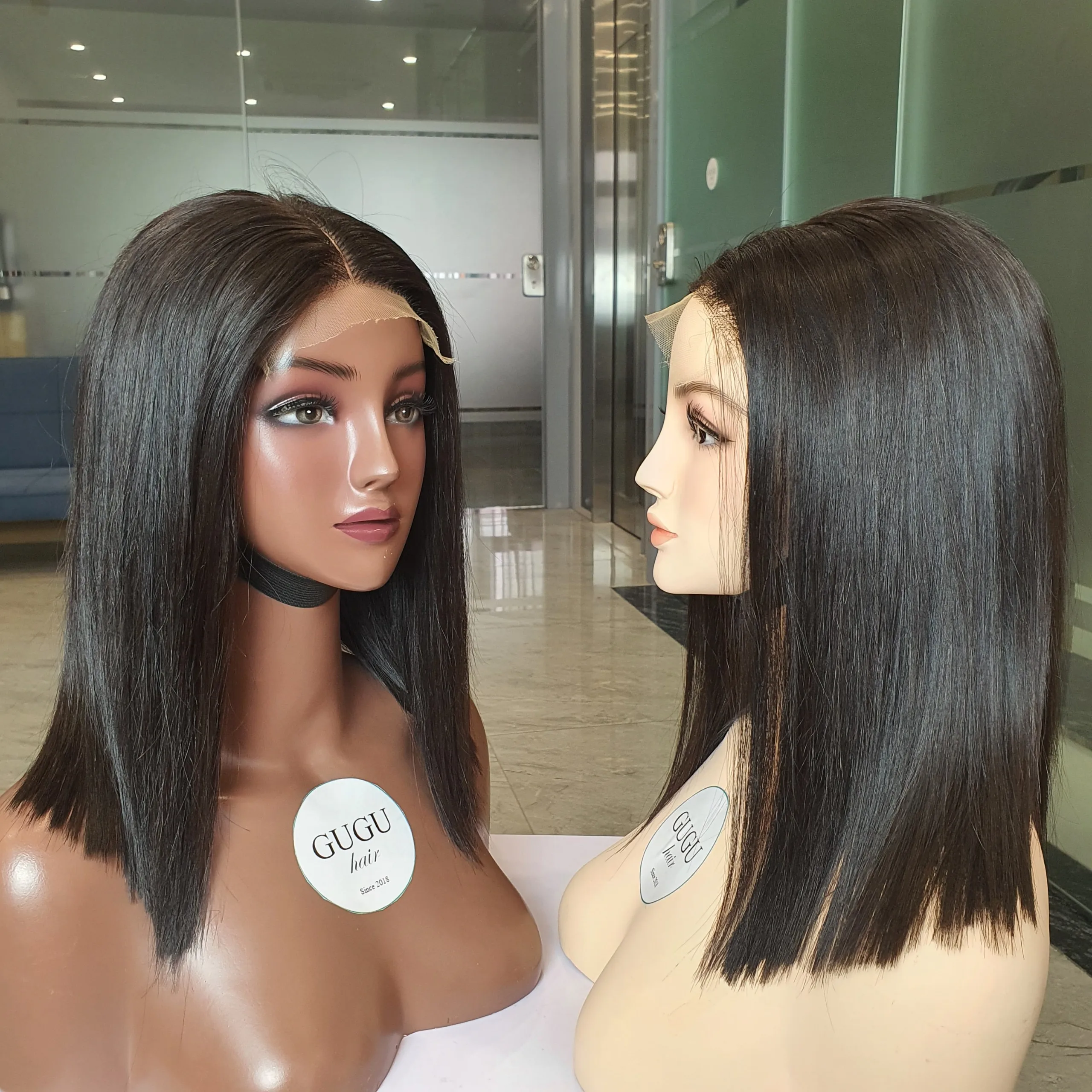 glueless bob wig bone straight human hair wig bundles human hair  5x5 lace Closure wigs for black women hot selling products