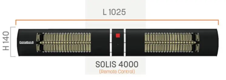 SOLIS наружный Электрический нагреватель газовый патио с вилкой Великобритании для наружных помещений