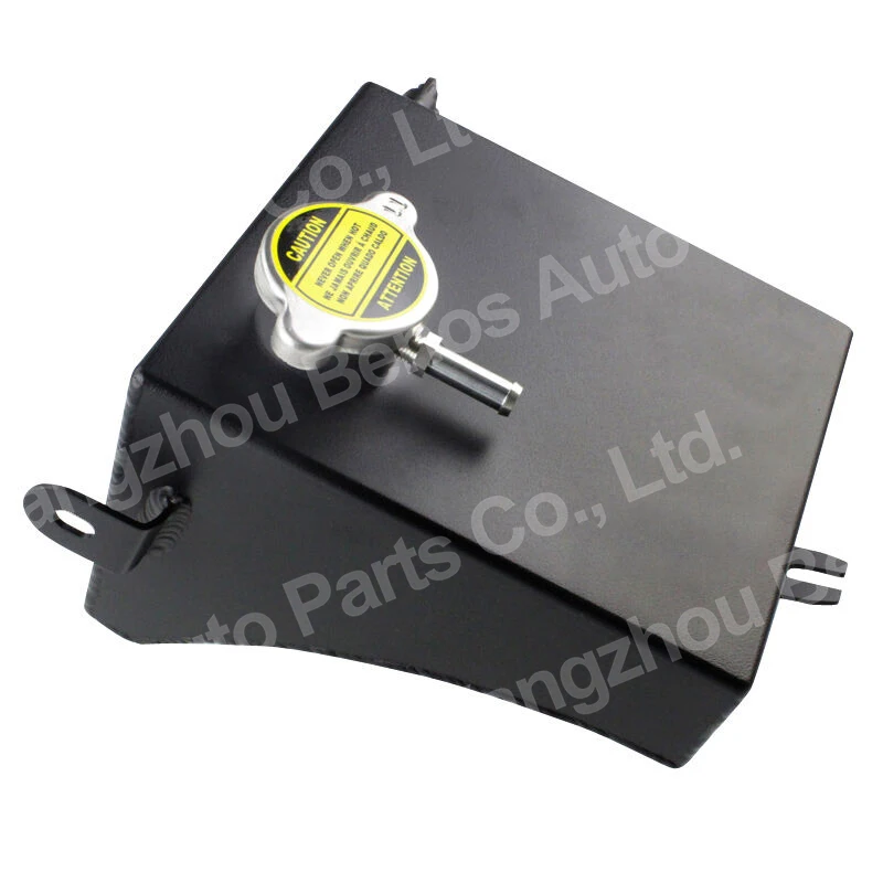 Aluminum Radiator Coolant Overflow Tank Can+CNC CAP For Nissan 240SX S13 Silvia