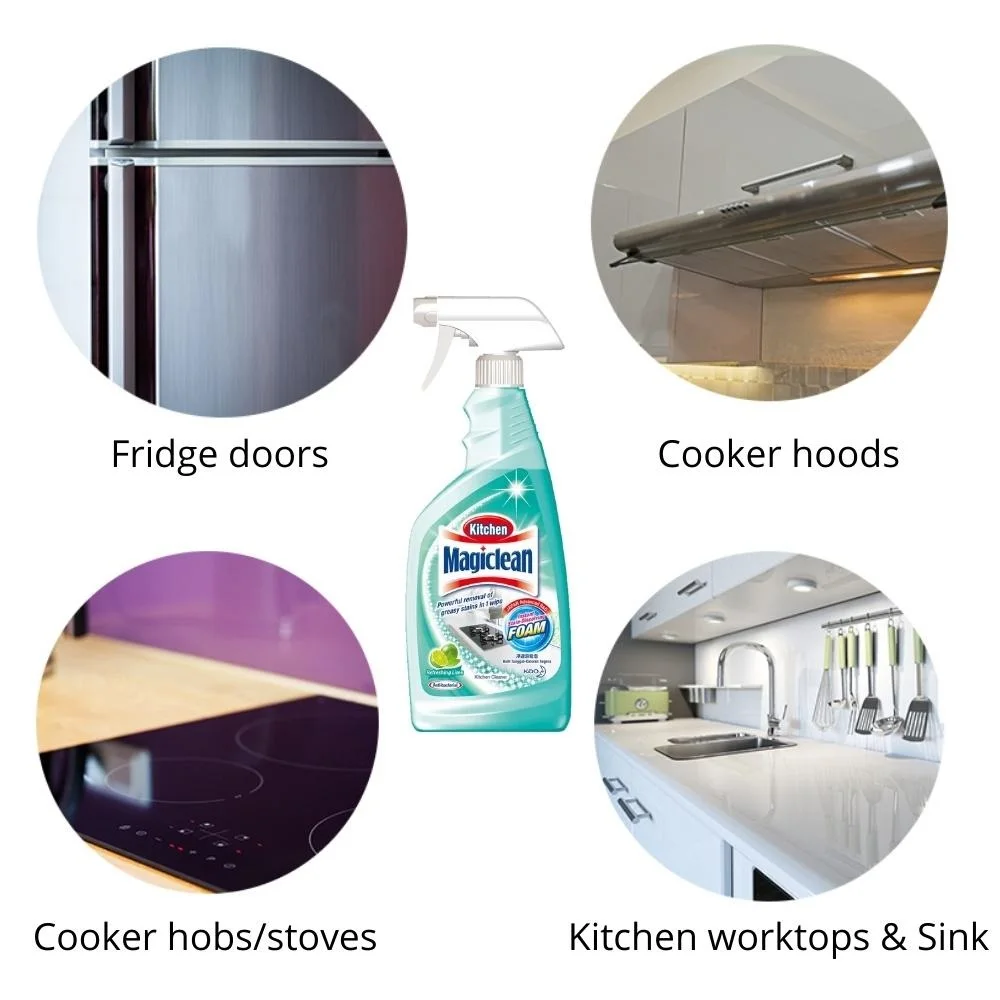 Top Sale Japan Technology Household Cleaning Detergents Liquid Powerful Magiclean Lime Scent Kitchen Cleaner Trigger 500ml