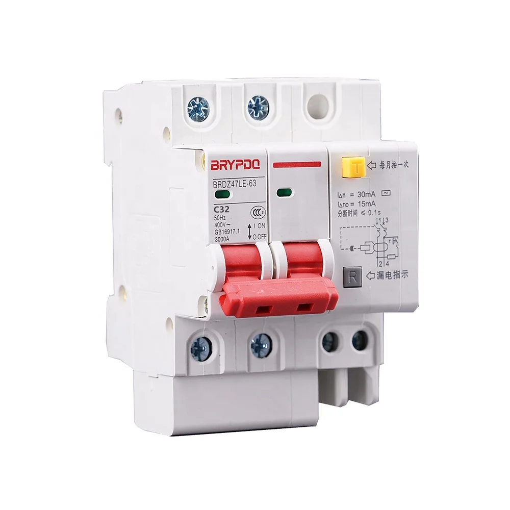 C32 32A 2P 230/400V RCD RCCB Electronic devices Current protector Protector Switching appliances Leakage Circuit Breaker