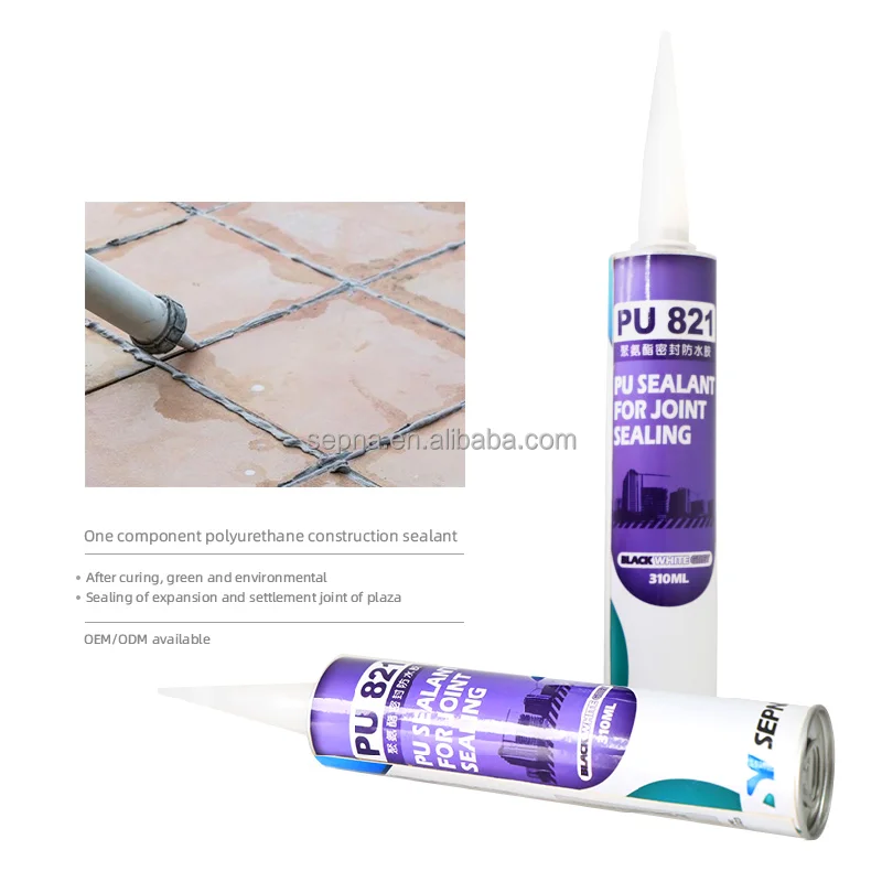 OEM factory 600ml sausage grey black white construction pu sealant