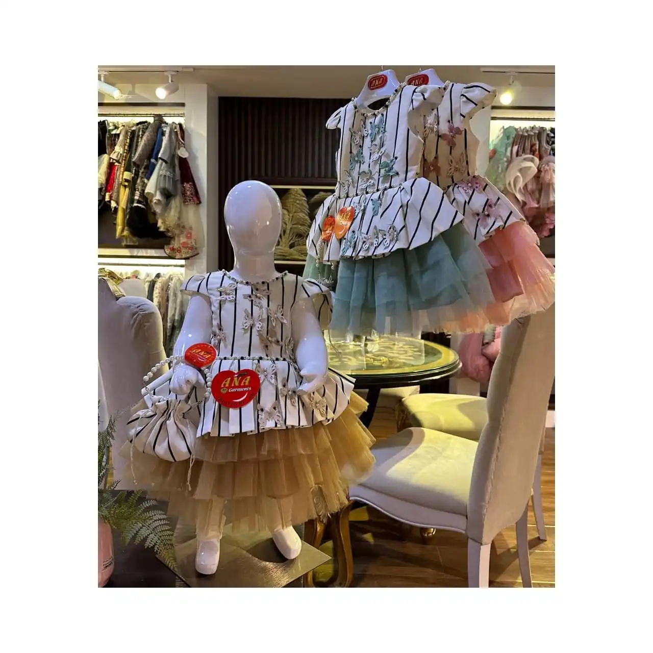 2024 very pretty butterfly kids clothes baby girl party dress patterns children dresses designs