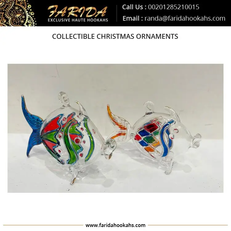 Рождественские украшения в виде рыбы стеклянная елка уникальные египетские рождественские ручной работы Лидер продаж роскошное ремесло уникальный дизайн Египте