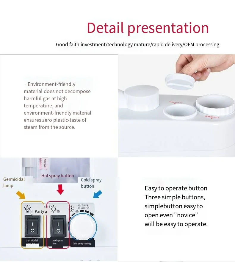 2025 Hot Sales Beauty Salon Vapor Ionic Facial Steam Machine Electric US Plug Nano Operation System Spray Spa Aromatherapy