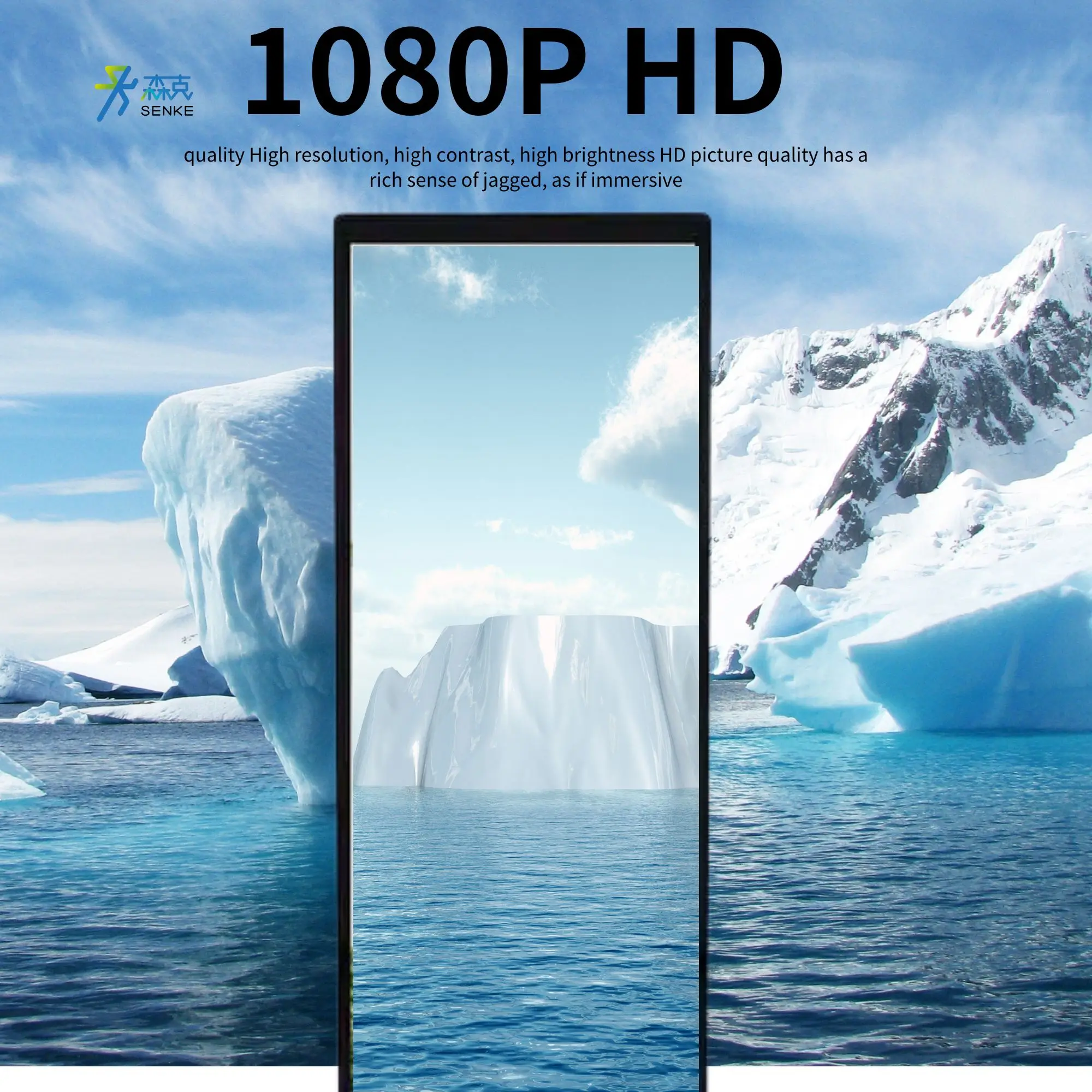 Senke Customization 3D 4K Full Screen Floor Stand Digital Signage Kiosk Digital Signage And Displays