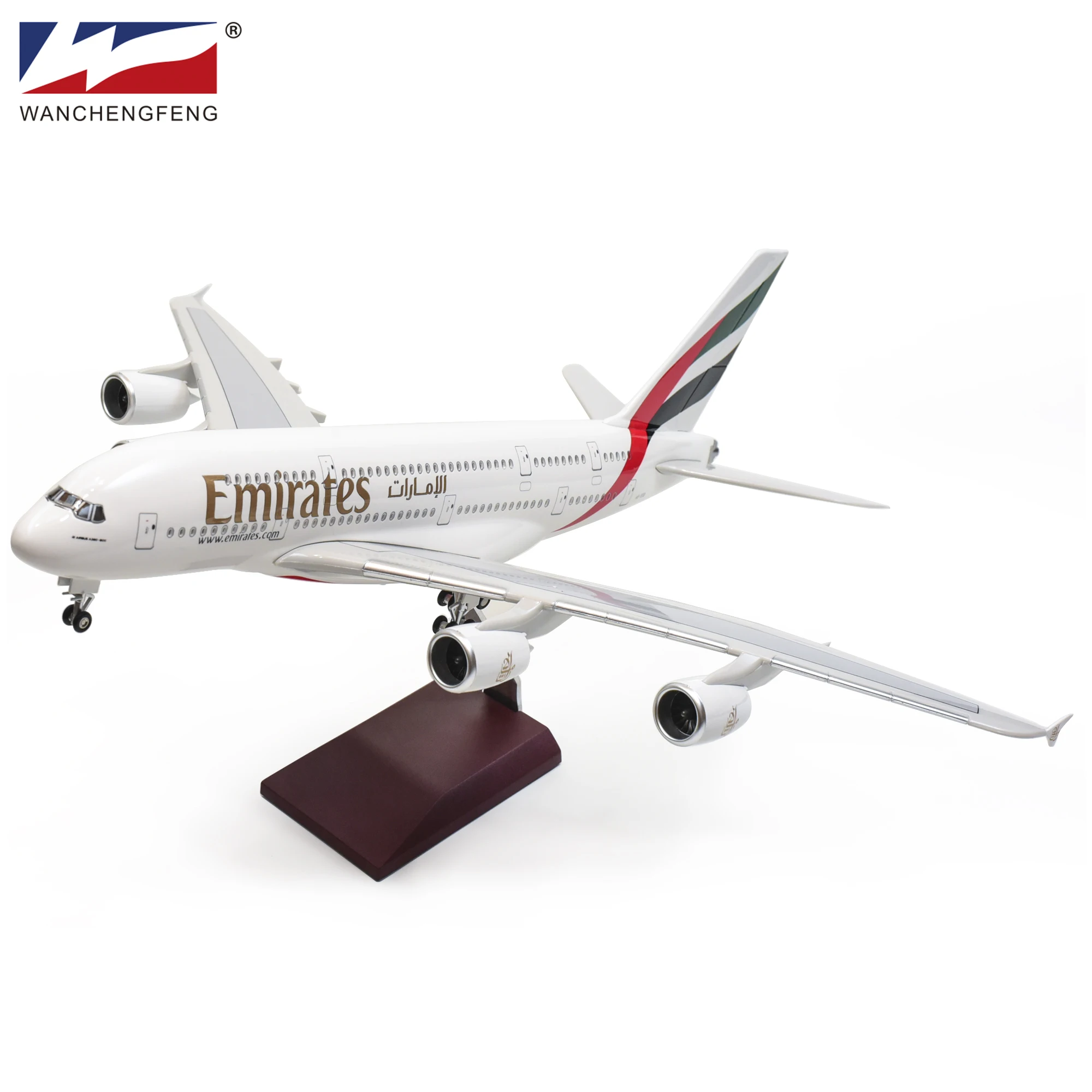[LED Version] Emirates A380 1/150 45cm Resin Airplane Model Plane model Aircraft Model Airlines Product